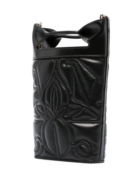 Alexander McQueen embroidered mini bucket bag - Black - zdjęcie produktu nr 2