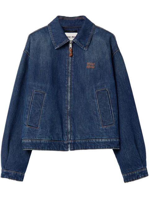 Miu Miu denim trucker jacket - Blue - zdjęcie produktu nr 1