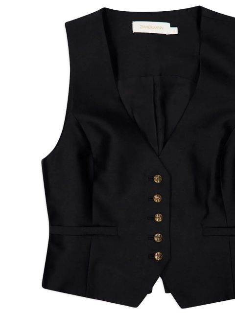 ZIMMERMANN buttoned adjustable waistcoat - Black