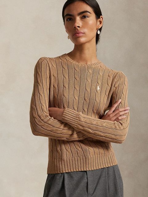 Polo Ralph Lauren sweter damski kolor beżowy lekki 211971795 - zdjęcie produktu nr 1