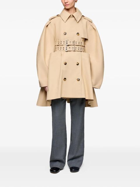 GANNI belted double-breasted coat - Neutrals - zdjęcie produktu nr 2