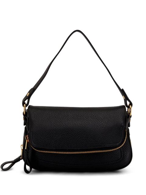 TOM FORD folded-design pebbled-leather shoulder bag - Black - zdjęcie produktu nr 1
