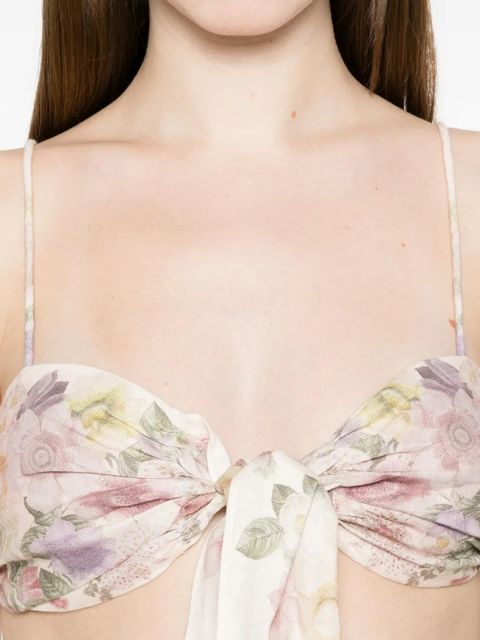 TWINSET floral tied top - Pink