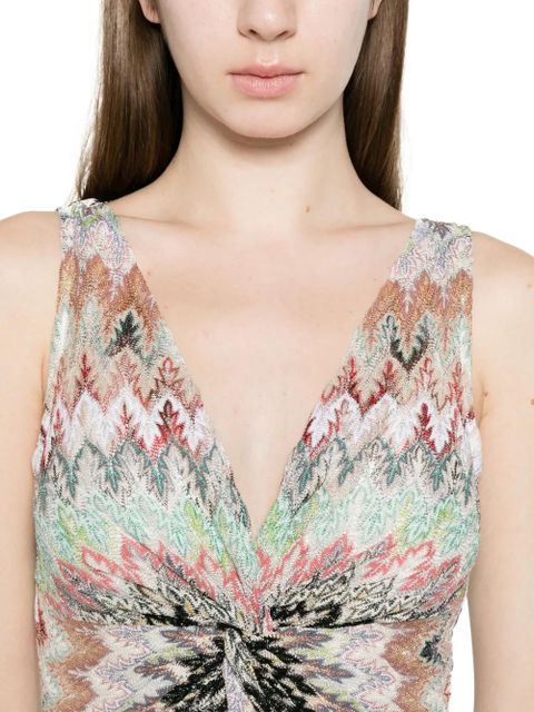 Missoni sleeveless zigzag maxi dress - Neutrals