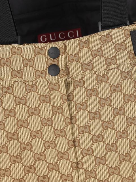 Gucci GG jacquard braces jumpsuit - Neutrals