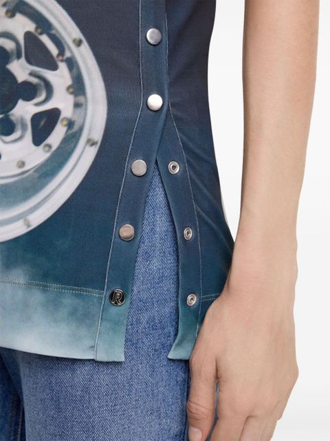 Rabanne Fast Cars jersey T-shirt - Orange