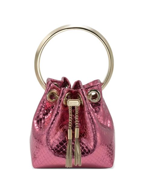 Jimmy Choo Bon Bon metallic bucket bag - Pink - zdjęcie produktu nr 1