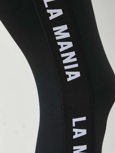 La Mania legginsy damskie kolor czarny z aplikacją