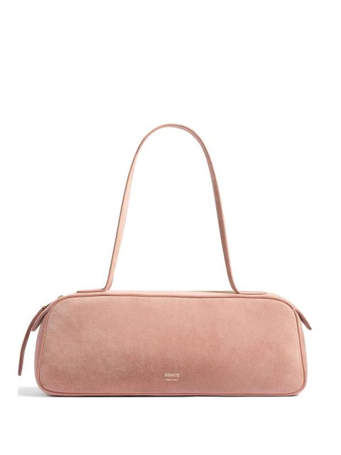 KHAITE suede logo-motif shoulder bag - Pink - zdjęcie produktu nr 1