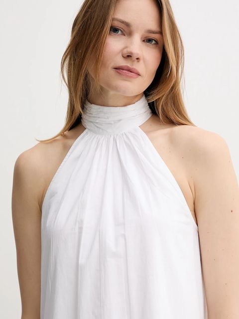 Pepe Jeans sukienka bawełniana kolor biały mini rozkloszowana PL953761