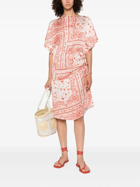 FENDI patterned-jacquard drawstring midi dress - Neutrals - zdjęcie produktu nr 2