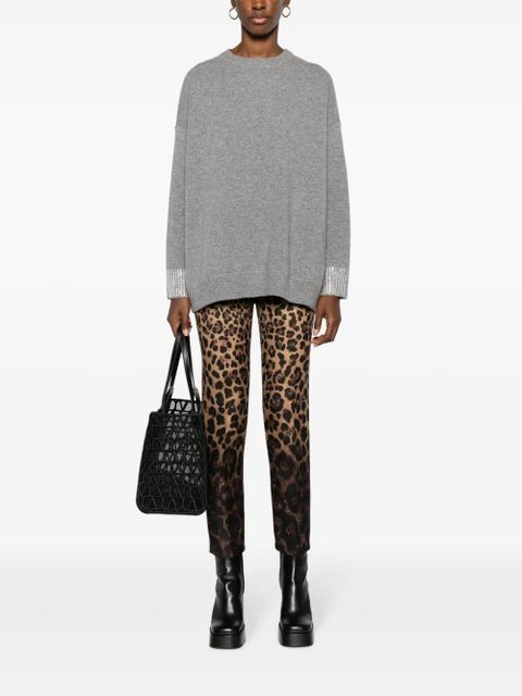 Valentino Garavani rhinestone-embellished wool jumper - Grey - zdjęcie produktu nr 2