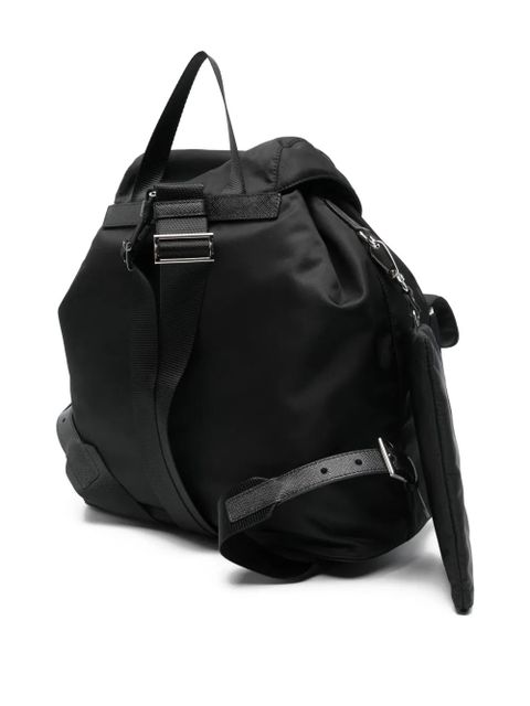 Prada buckle flap backpack - Black