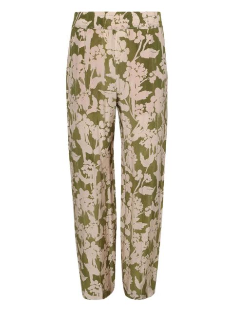 Victoria Beckham floral-print trousers - Green - zdjęcie produktu nr 1