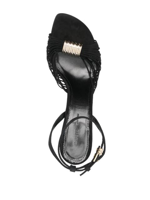 KHAITE Amity 65mm suede sandals - Black