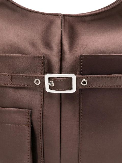 Gimaguas Blanca satin shoulder bag - Brown