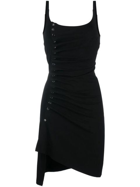 Rabanne button-detailed draped minidress - Black - zdjęcie produktu nr 1