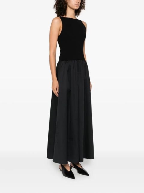 St. Agni panelled ribbed maxi dress - Black