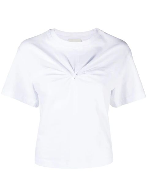 ISABEL MARANT Zuria knot-detail T-shirt - White - zdjęcie produktu nr 1