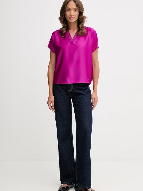 Joseph Ribkoff bluzka damska kolor fioletowy gładka 253921