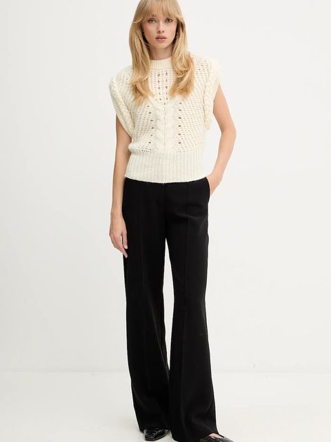 BOSS Orange kamizelka z dodatkiem wełny damski kolor beżowy 50549310 - zdjęcie produktu nr 2