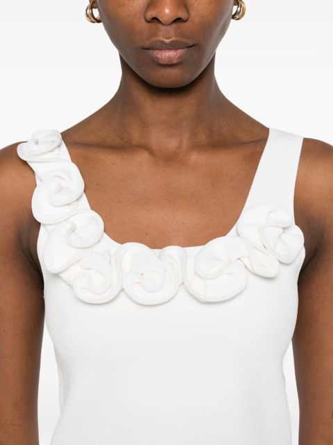 SANDRO floral-appliqué top - White