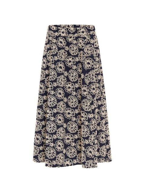 Marie Oliver Sasha floral midi skirt - Blue - zdjęcie produktu nr 1