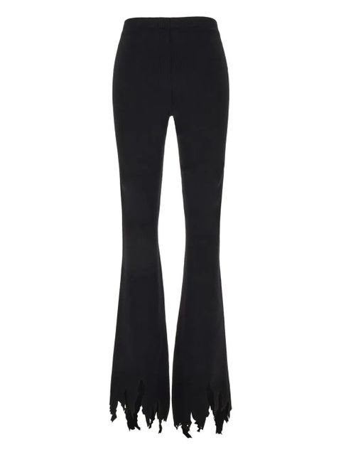 JW Anderson shredded-hem flared trousers - Black - zdjęcie produktu nr 2