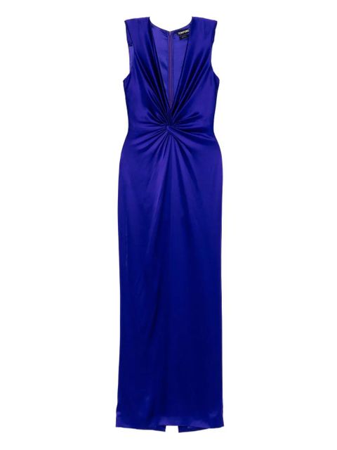 TOM FORD ruched detailing evening dress - Purple - zdjęcie produktu nr 1