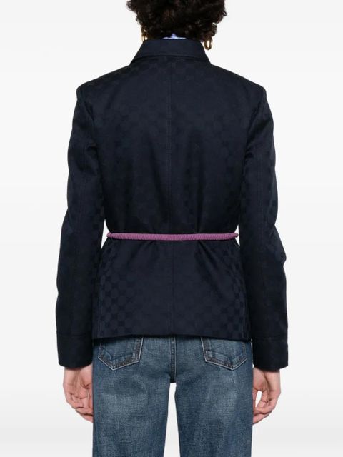 Gucci logo-pattern zip-fastening jacket - Blue