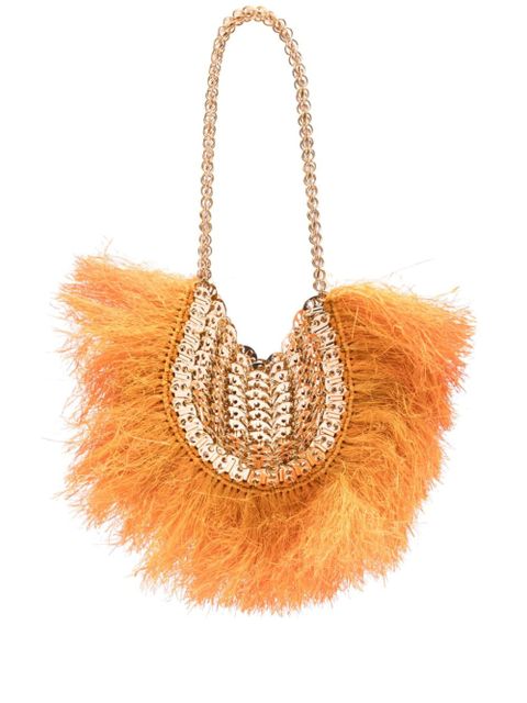 Rabanne 1969 Moon fringe-detail tote bag - Gold