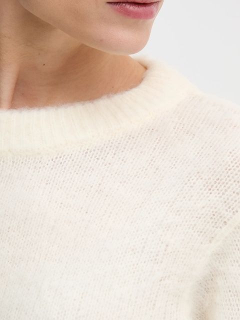 United Colors of Benetton sweter z dodatkiem moheru damski kolor beżowy 1VAAD10F4