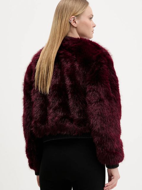 Desigual kurtka bomber RASPBERRY kolor bordowy przejściowa 25WWEW67