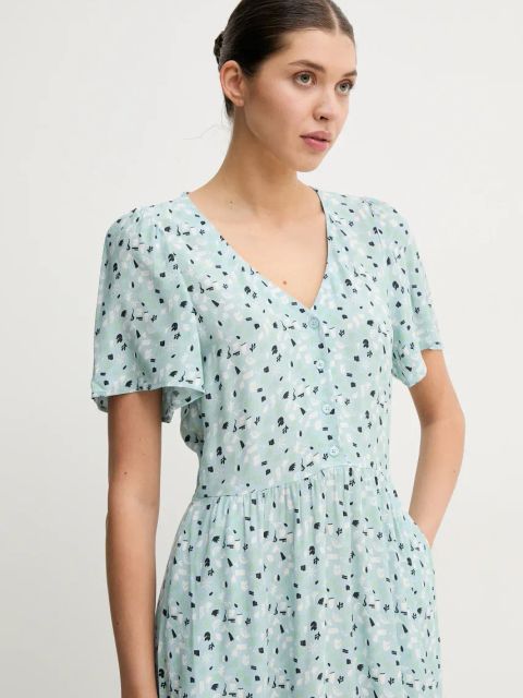 Marc O'Polo sukienka kolor niebieski midi rozkloszowana 5000006161