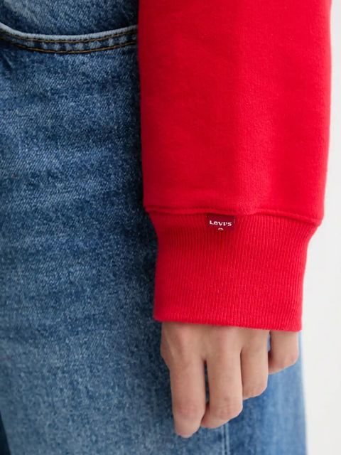 Levi's bluza bawełniana damska kolor czerwony z aplikacją 0002L