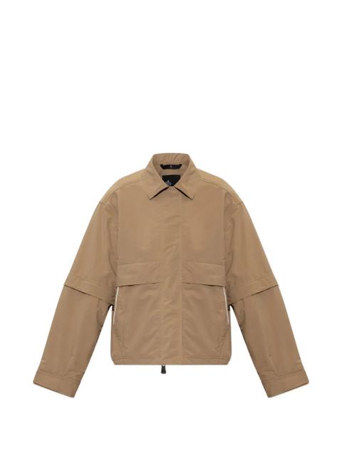 Moncler Grenoble Day-Namic logo-patch flap-pocket zip-up jacket - Brown - zdjęcie produktu nr 1