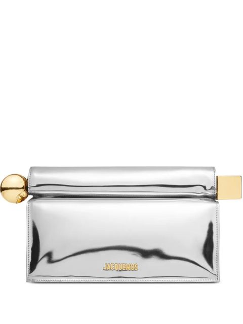 Jacquemus The Rond Carré clutch bag - Silver - zdjęcie produktu nr 1