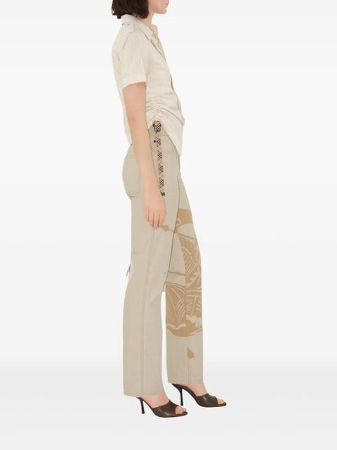 Burberry striped silk shirt - Neutrals