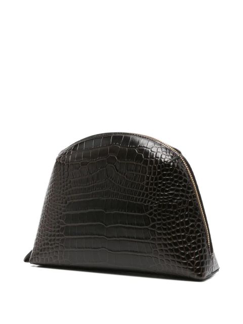 TOTEME medium croco-embossed clutch bag - Brown - zdjęcie produktu nr 2