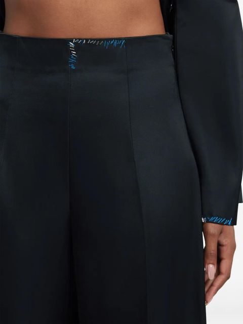 Marni decorative-stitching cropped trousers - Blue - zdjęcie produktu nr 2