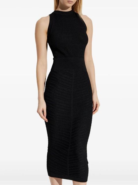 Balmain ribbed bodycon midi dress - Black - zdjęcie produktu nr 2