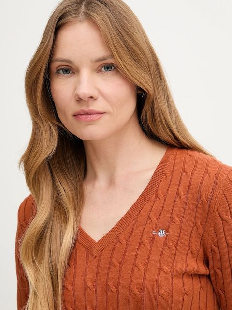 Gant sweter damski kolor pomarańczowy lekki