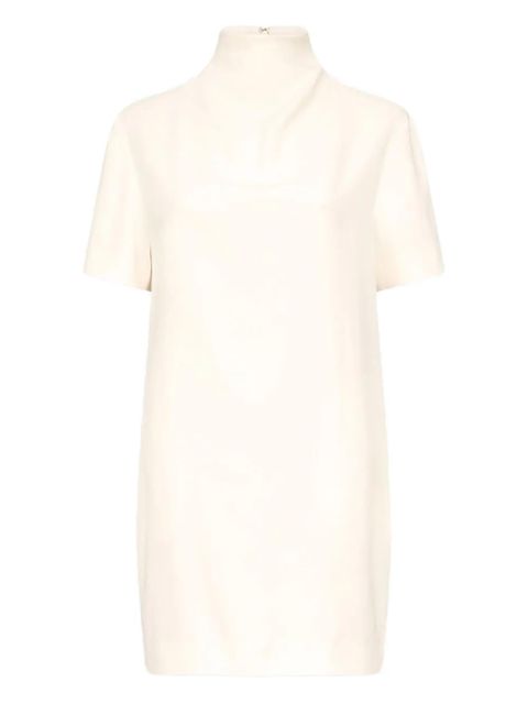 LouLou de Saison Elton mock-neck short-sleeve dress - White - zdjęcie produktu nr 1