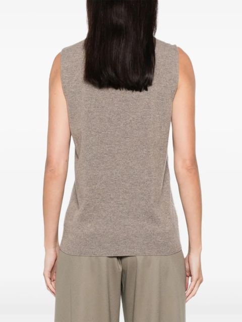 The Row Meritas turtleneck sleeveless top - Brown