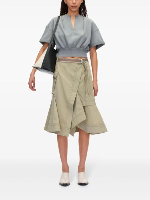 3.1 Phillip Lim V-neck cotton T-shirt - Blue - zdjęcie produktu nr 2