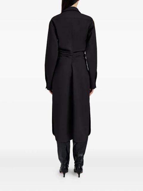 Proenza Schouler buttoned-down cinched shirt midi day dress - Black