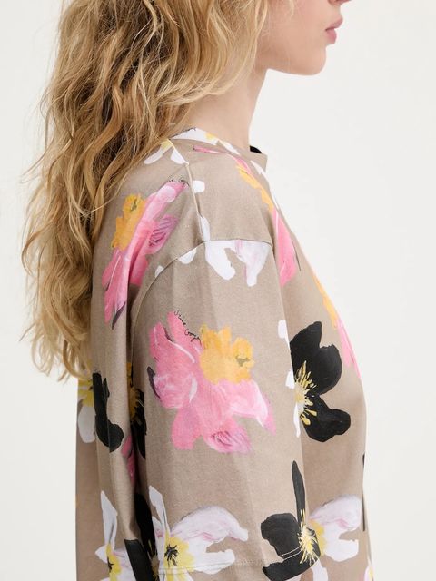 Stine Goya t-shirt bawełniany damski kolor beżowy SG-PF25-T009-2243