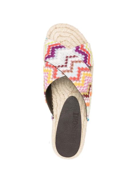 Missoni criss-cross espadrilles - White