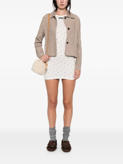 Miu Miu floral-print mini dress - White - zdjęcie produktu nr 2