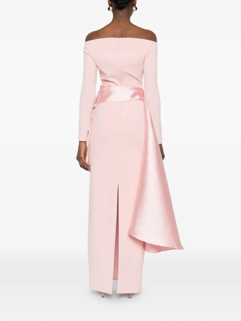 Solace London ruffled long sleeve maxi dress - Pink